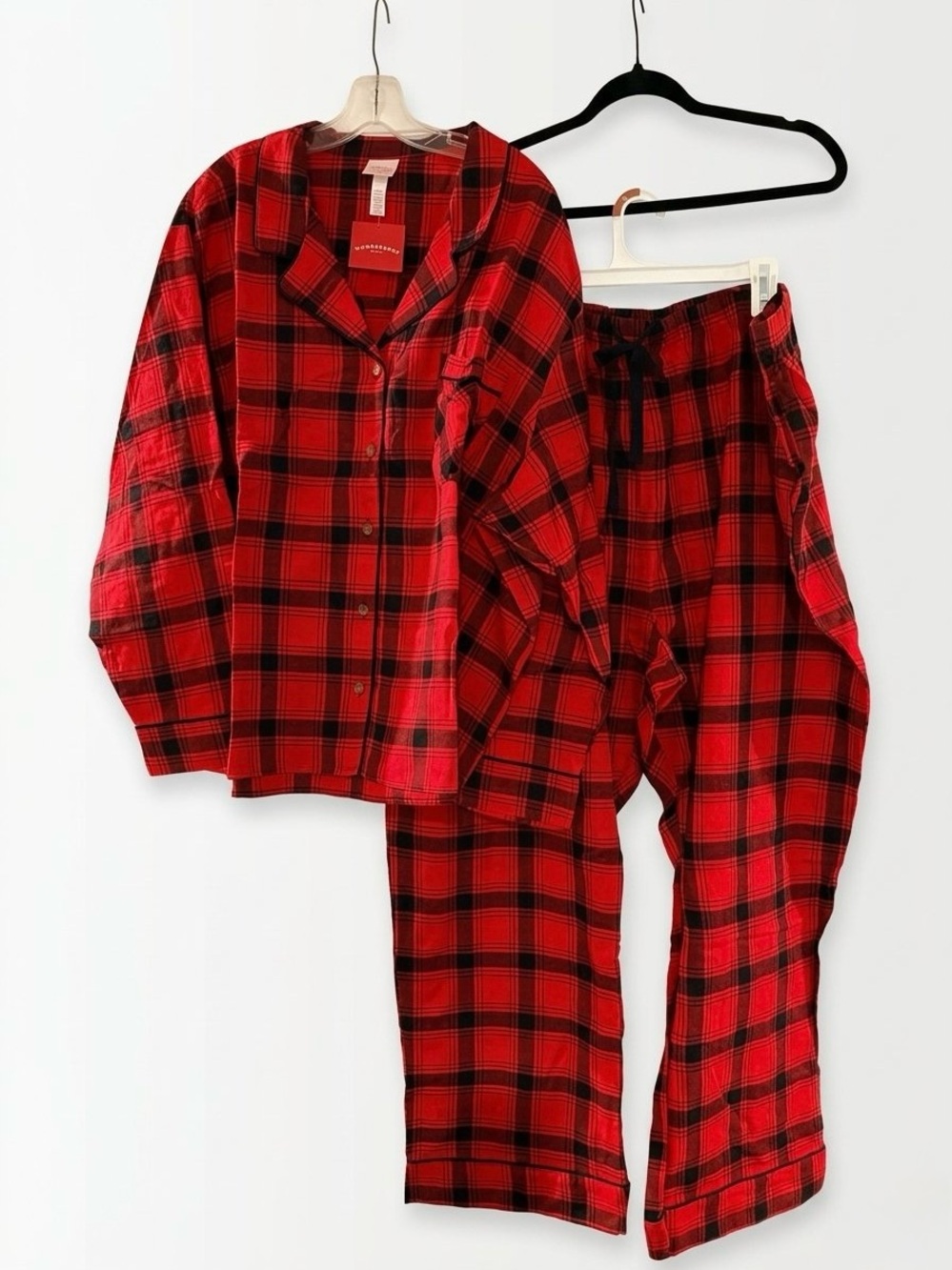 Women’s Wondershop Red Plaid Pajama Set - Cozy Two-Piece Sleepwear 4XL